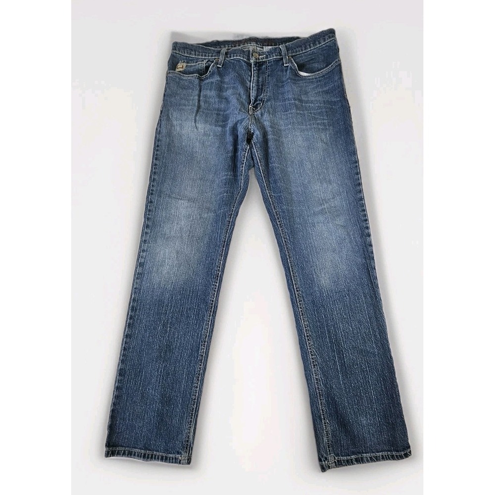 Cinch Jesse Jeans Mens 36x32 Blue Dark Wash Straight Leg Western Rancher Rodeo